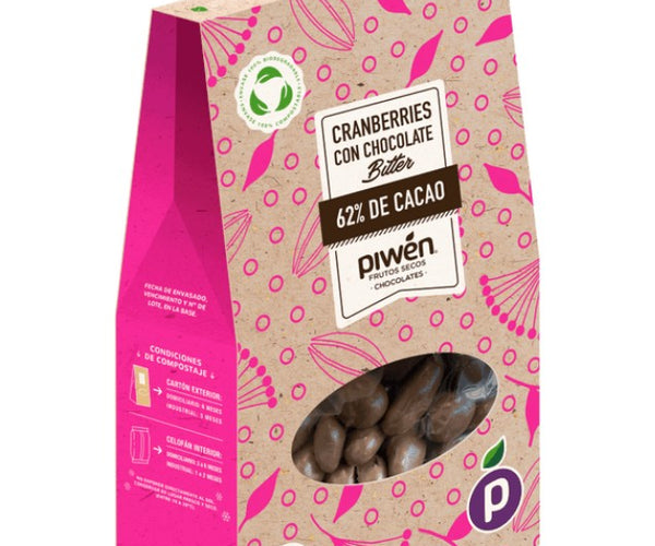 Cranberry Entero Cubierta Chocolate Bitter, 200 g