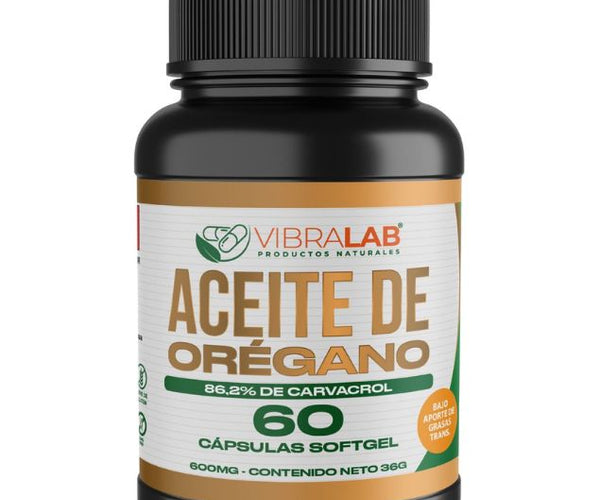 Aceite De Orégano 600mg, 60 softgel.