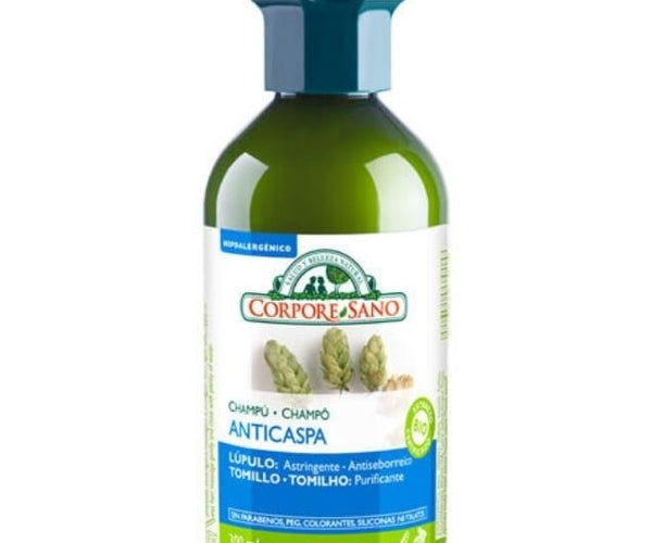 Champú Anticaspa de Lúpulo, Sin Parabenos, Colorantes Ni Siliconas, 300 ml