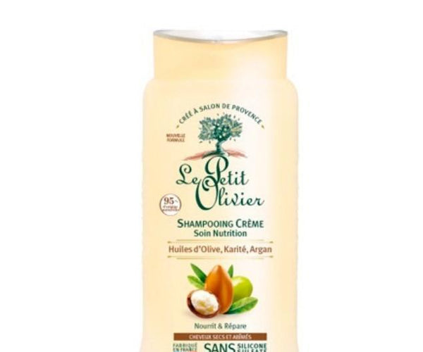 Shampoo de Cuidado Cabello Seco y Dañado con Aceite de Oliva, Karité y Argán,250 ml