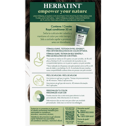 Tintura Permanente Natural, Castaño Natural 4N, 170 ml