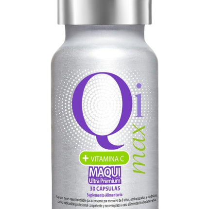 Qi Max C, Concentrado de Maqui más Vitamina C, 30 Caps