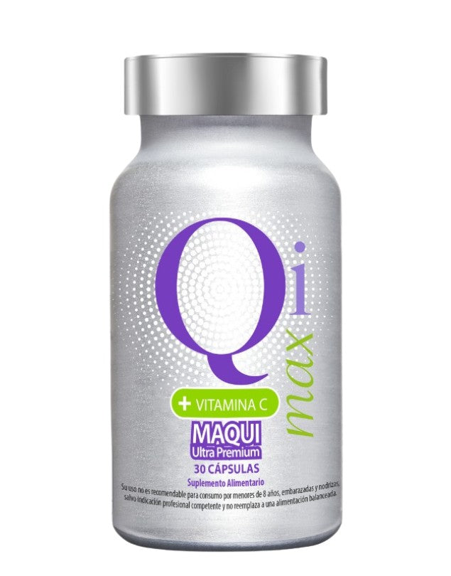 Qi Max C, Concentrado de Maqui más Vitamina C, 30 Caps
