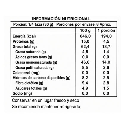 Avellana Europea Sin Sal, 250g