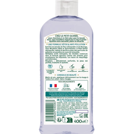 Agua Micelar Desmaquillante Anti Polución, 400 ml