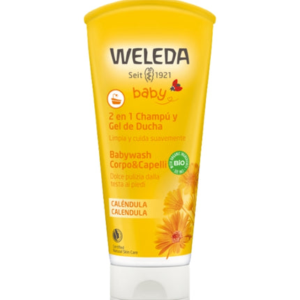 Shampoo y Gel de Ducha de Caléndula para Bebés y Niños 200 ml