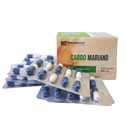 Cardo Mariano, 500 mg, 60 Cápsulas