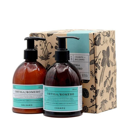 Pack Caja de Regalo Shampoo y Bálsamo de Ortiga Romero, 300 ml