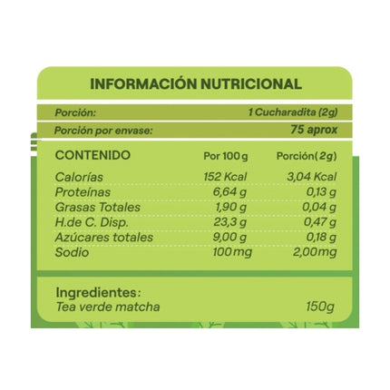 Té Matcha Orgánico, 150 g