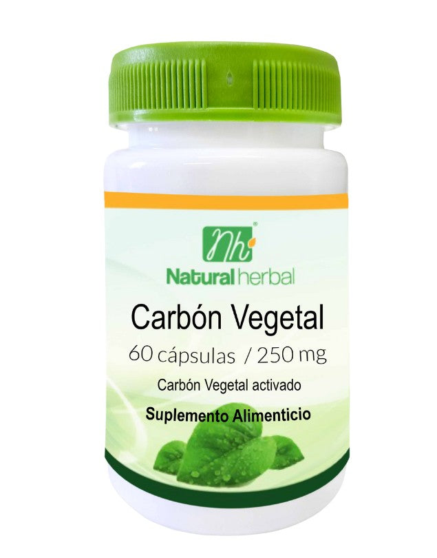 Carbón Vegetal, 250 mg, 60 caps