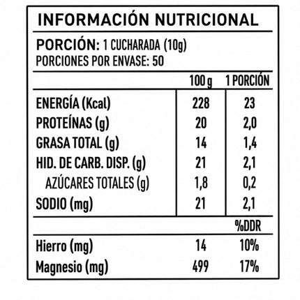 Cacao en Polvo Orgánico, Sin Gluten, 500 g