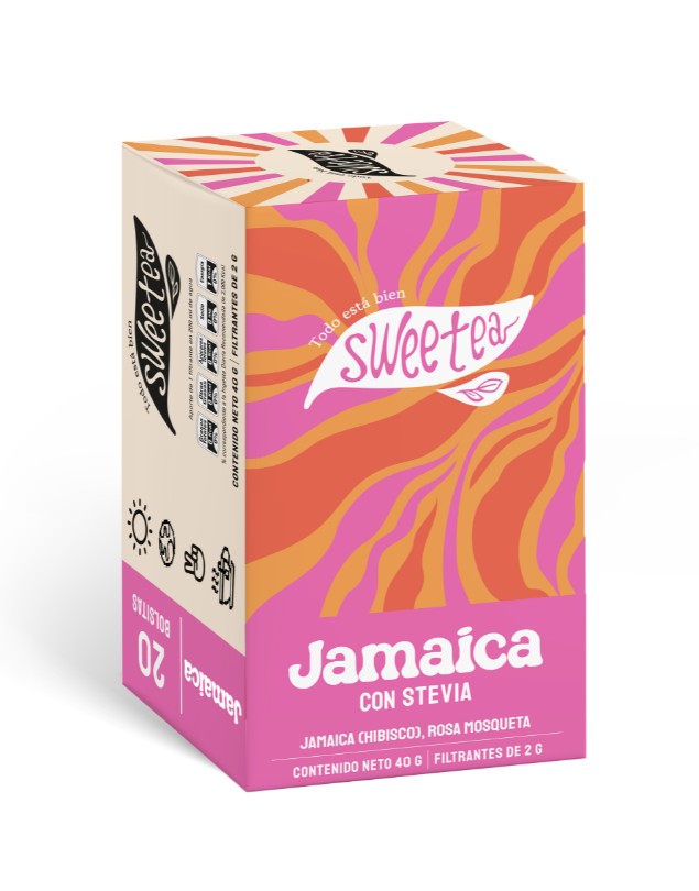 Té de Jamaica (Hibisco) con Stevia, 20 u