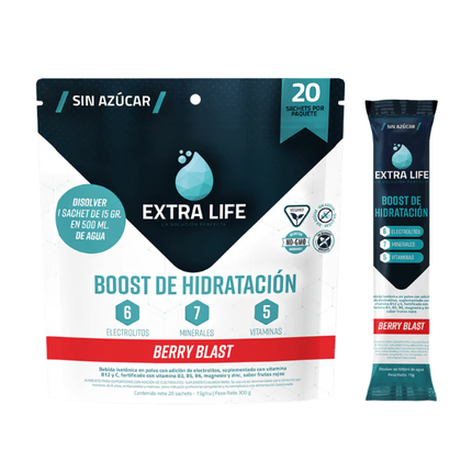 Boost De Hidratación, Sabor Frutos Rojos, 10 Sachets
