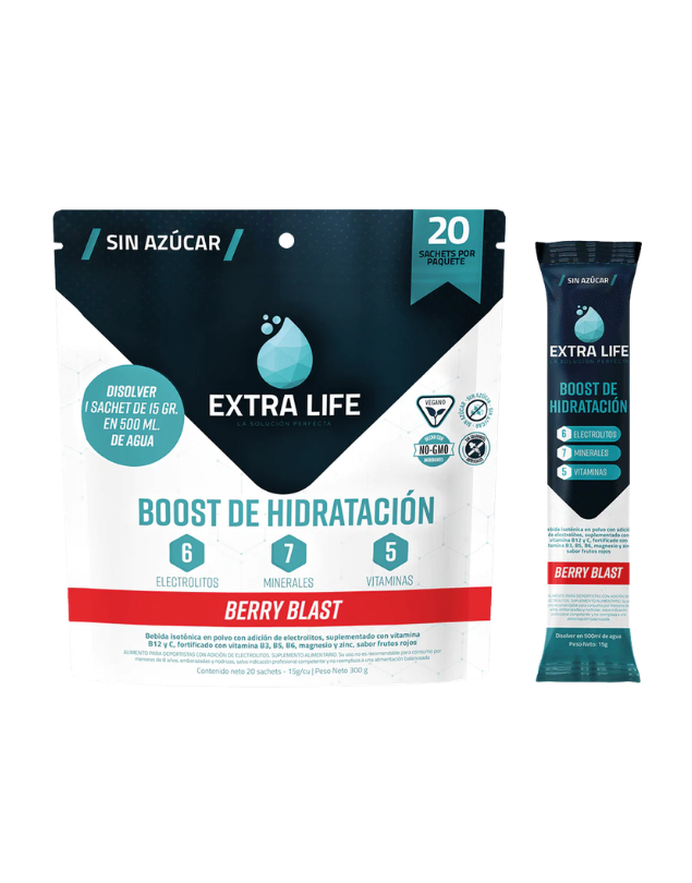 Boost De Hidratación, Sabor Frutos Rojos, 10 Sachets
