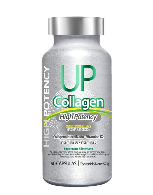 Collagen UP High Potency, Colágeno + Vitaminas C+D3+K2, 90 Caps