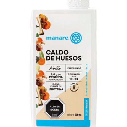 Caldo de Huesos de Pollo, 500 ml.