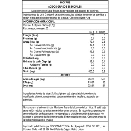 Omega 3 Vegano, 60 cápsulas