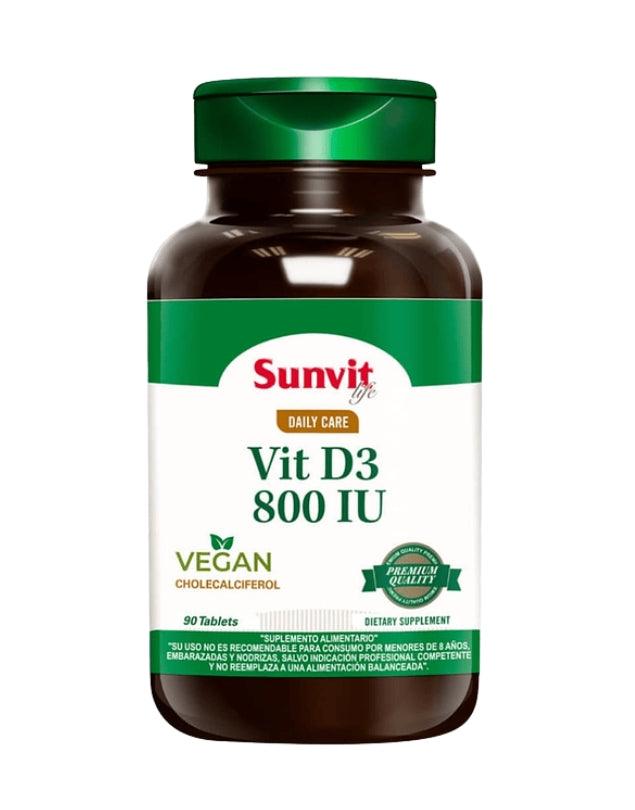 Vitamina D3 800 IU, 90 tabs.