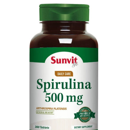 Spirulina 500 mg, 360 tabs.