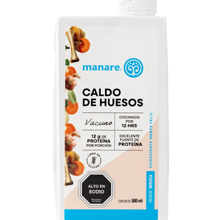 Caldo de Huesos de Vacuno, 500 ml.
