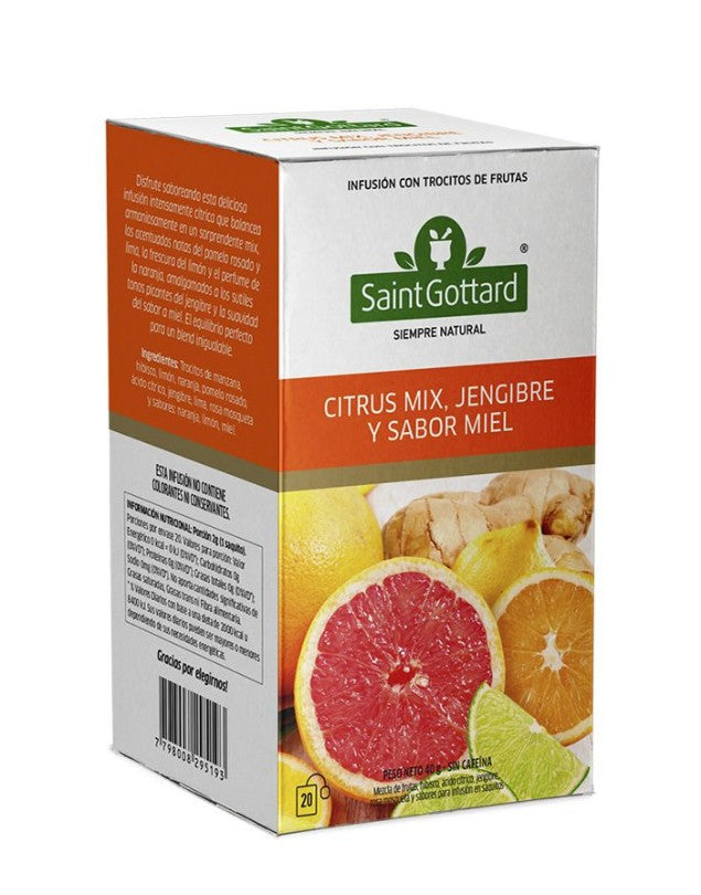 Citrus Mix, Jengibre y sabor Miel, 20 un.