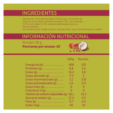 Granola Almendra Coco, 250 g.