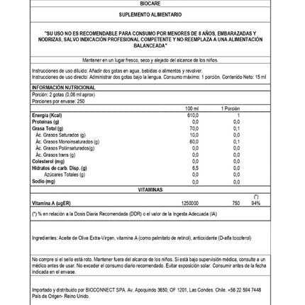 Nutrisorb Vitamina A Líquida, 15ml