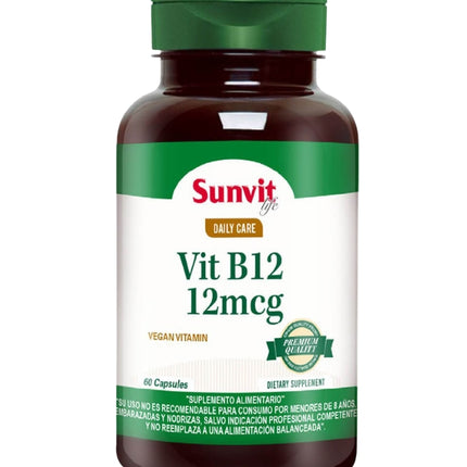 Vitamina B12 12 mcg, 60 cáps.