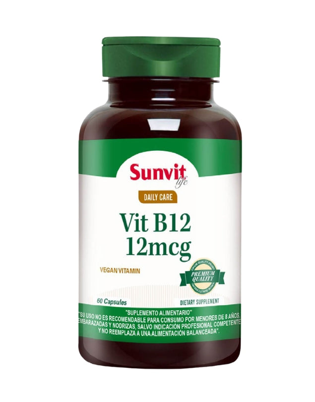 Vitamina B12 12 mcg, 60 cáps.