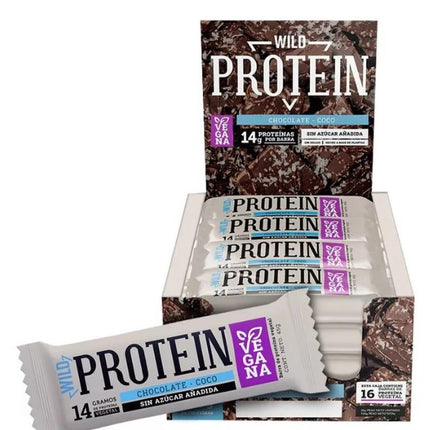Barras Proteina Pack 16 un, Veganas, Chocolate Coco, 45g