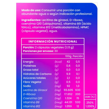 Coenzima Q10+D Ribosa, 60 cáps