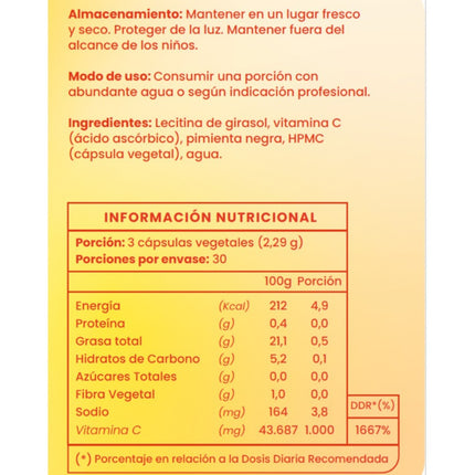 Vitamina C Liposomal 1.000 Mg, 90 cáps.