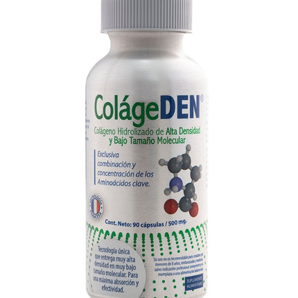 ColageDEN, colágeno, 500mg, 90 cáps.