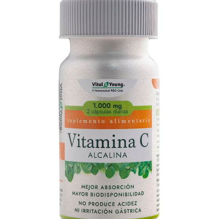 Vitamina C Alcalina, 1000mg, 60 cáps.