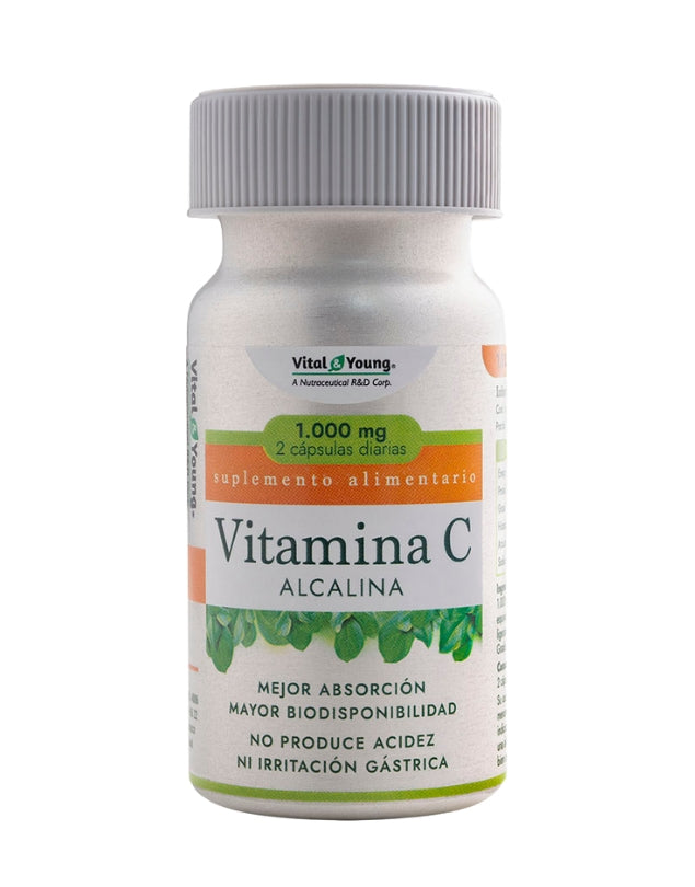 Vitamina C Alcalina, 1000mg, 60 cáps.