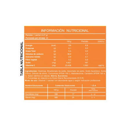Vitamina C Efervescente, 4.27 g, 20 Sachet.