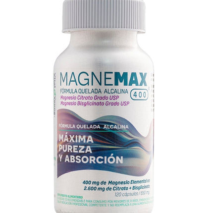 Magnemax 400, Magnesio Citrato, 668 mg, 120 caps.