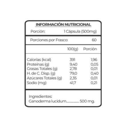 Ganoderma, 500 mg, 60 caps.