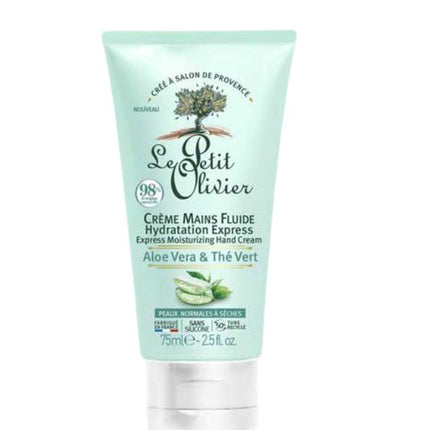 Crema de Manos, Absorción Rapida, Aloe Vera y Té verde 75 ml.