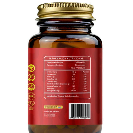 Ashwagandha, 500 mg, 90 caps.