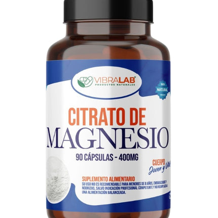 Citrato de Magnesio, 400 mg, 90 caps.