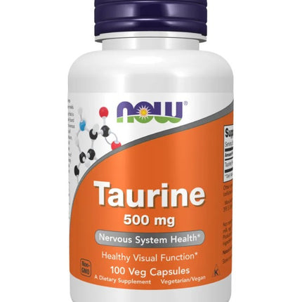 Taurine, Taurina, 500 mg, 100 caps