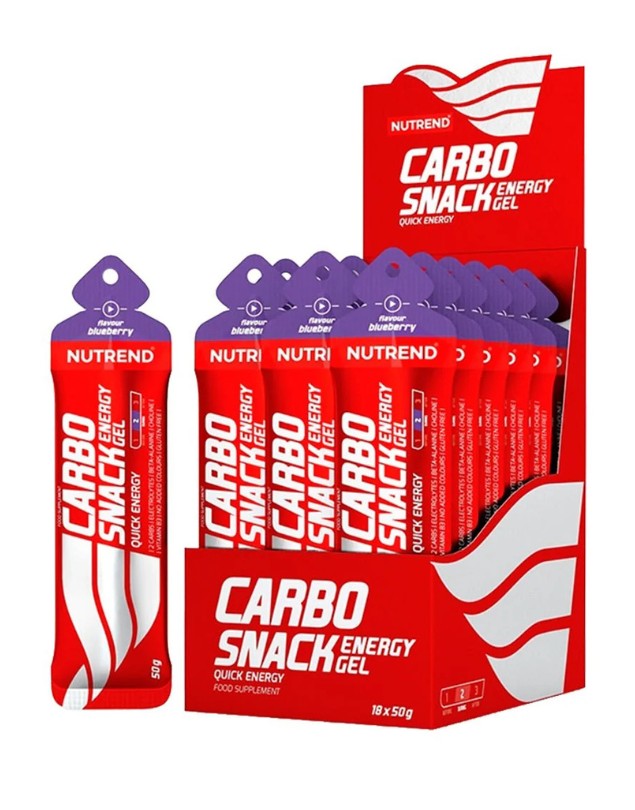 CarboSnack, Sachet, 50g, Blueberry, 18 unid