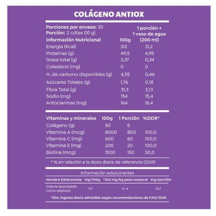 Colágeno Antiox, 300gr