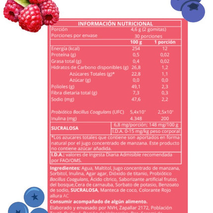 Gomitas de Probióticos y Prebióticos, 60 gomitas