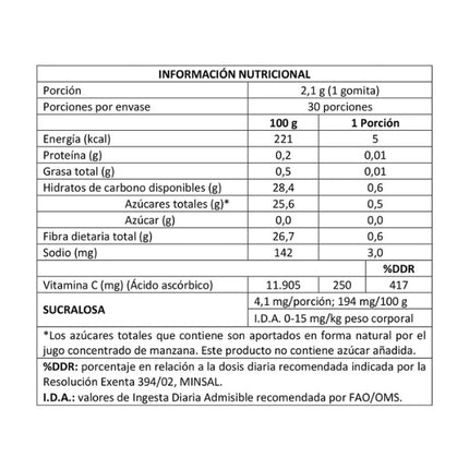 Vitamina C Gummies, 30 gomitas. VENCE: 12-06-2026