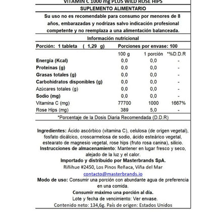 Vitamina C 1000 mg, 100 tabletas
