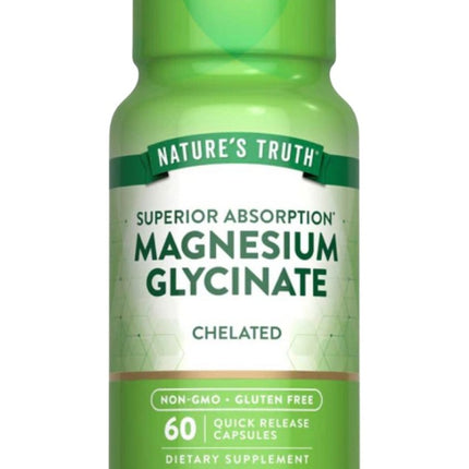 Magnesium Glycinate, Magnesio Glicinato, 60 caps