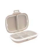 Pastillero Portátil, 8 Divisiones, Beige. 1 u