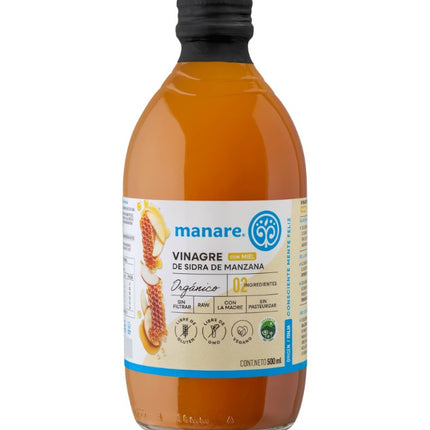 Vinagre Sidra Manzana Con Miel, 500ml